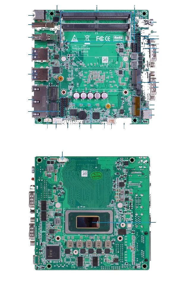 ut100nu industrial motherboard view 2